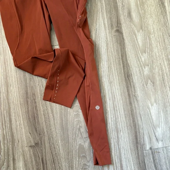 SOLD ***Lululemon Fast and free high rise tight leggings. Color Dark terracotta - Picture 10 of 11